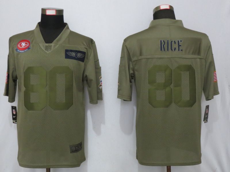Men San Francisco 49ers #80 Rice Nike Camo 2019 Salute to Service Limited NFL Jerseys->san francisco 49ers->NFL Jersey
